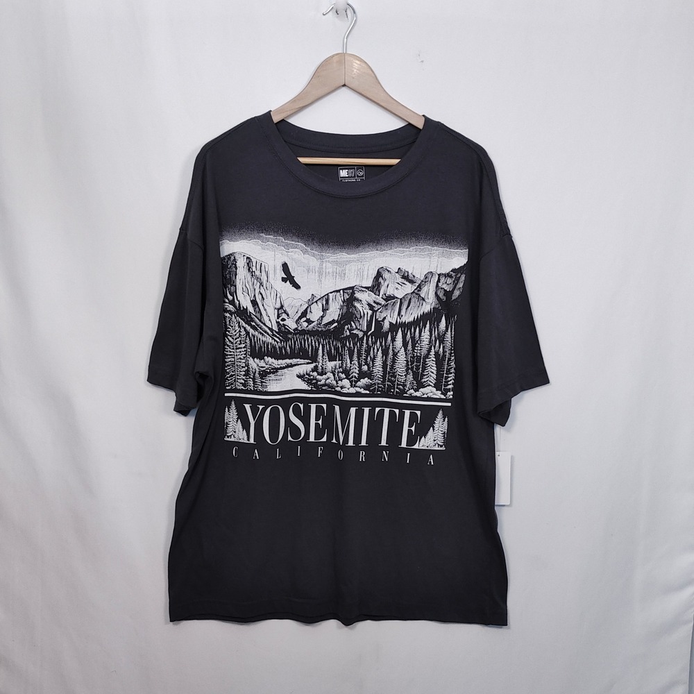 ME87 Clothing Co T‑Shirt Men's Large Yosemite California Graphic Black NWT